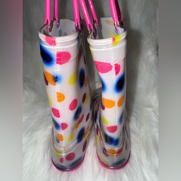 Colorful Polka Dot Rain Boots - Picture 3 of 7